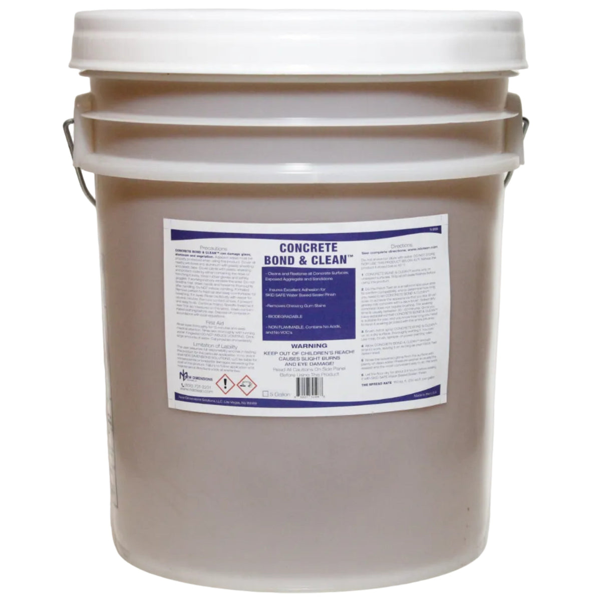 CONCRETE BOND & CLEAN Concrete Cleaner Degreaser - Surface Prep for Concrete Floors