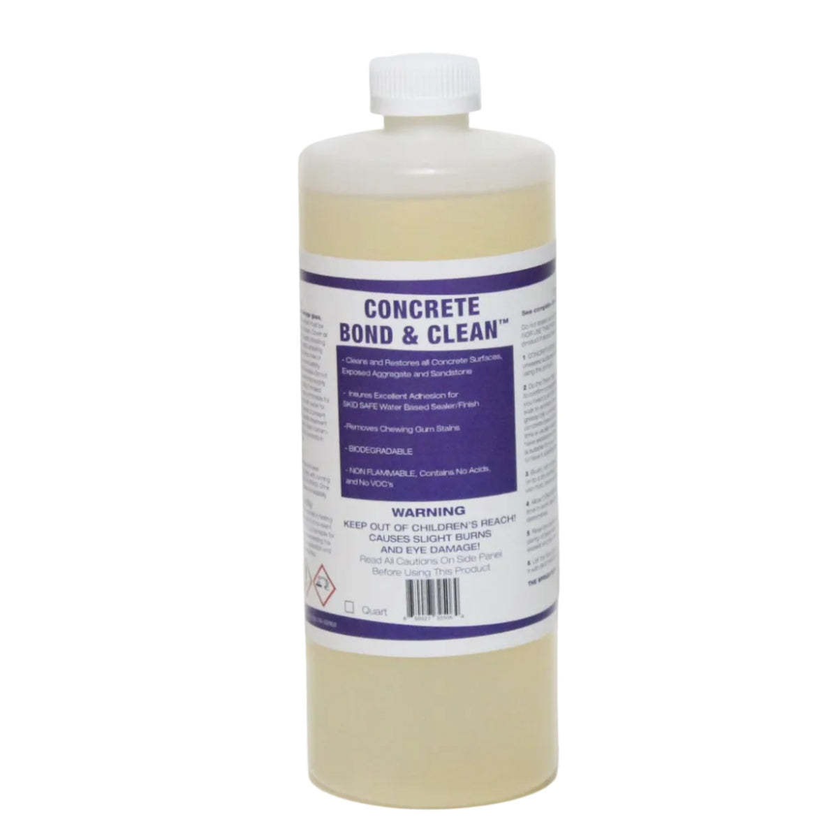 CONCRETE BOND & CLEAN Concrete Cleaner Degreaser - Surface Prep for Concrete Floors