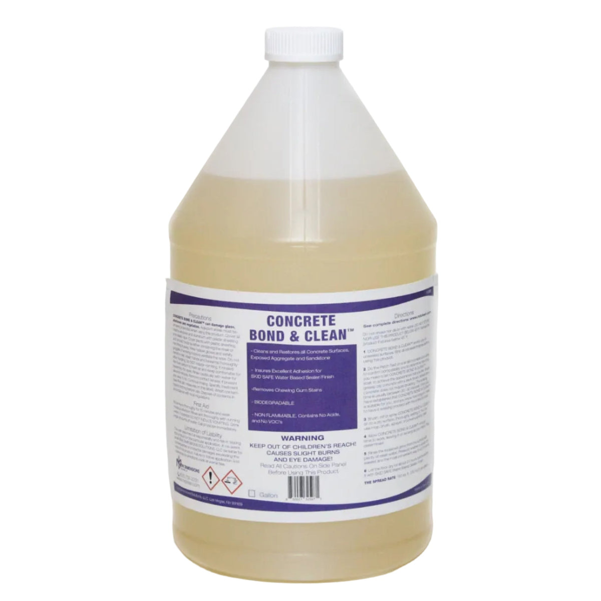 CONCRETE BOND & CLEAN Concrete Cleaner Degreaser - Surface Prep for Concrete Floors