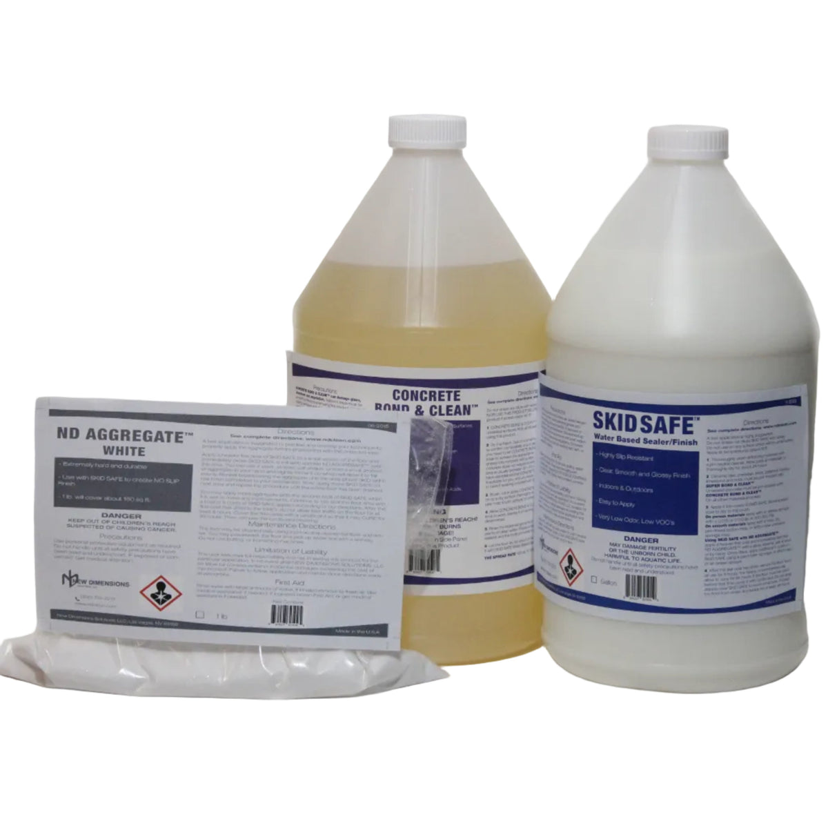 SKID SAFE No-Slip Floor System for Concrete - Anti-Slip Concrete Coating Kit for Garages, Warehouses and Walkways
