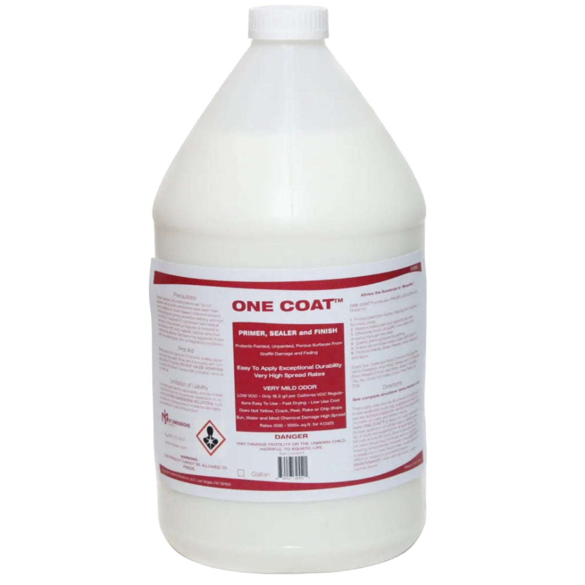 ONE COAT Non-Slip Sealer and Primer by SKID SAFE - Slip Resistant Floor Coating for Concrete, Tile and Wood