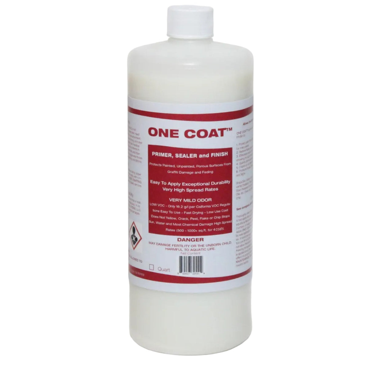 ONE COAT Non-Slip Sealer and Primer by SKID SAFE - Slip Resistant Floor Coating for Concrete, Tile and Wood