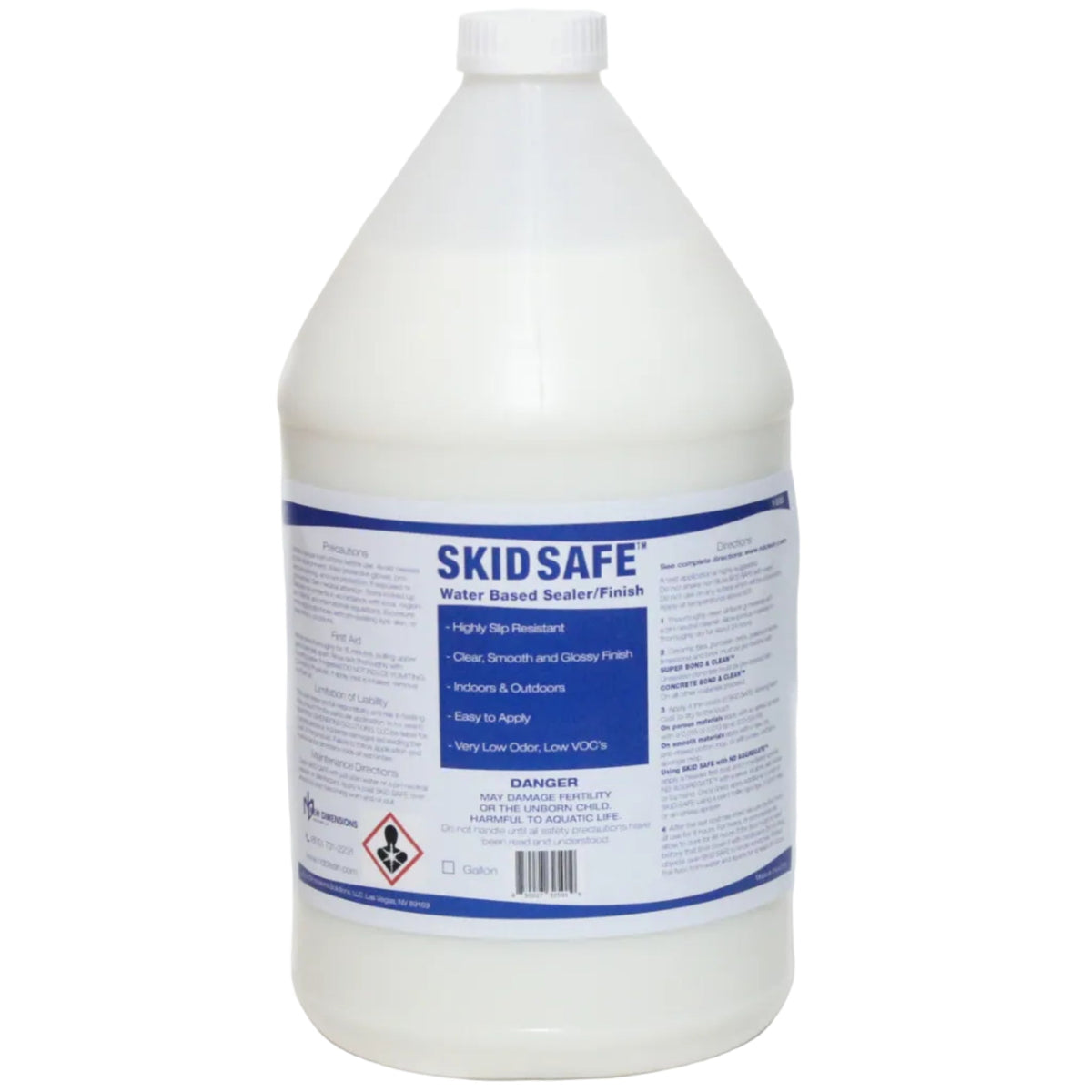SKID SAFE Water Based Non-Slip Floor Sealer & Finish - Anti-Slip Coating and Hardwood Floor Sealer for Tile, Wood, Vinyl and Concrete