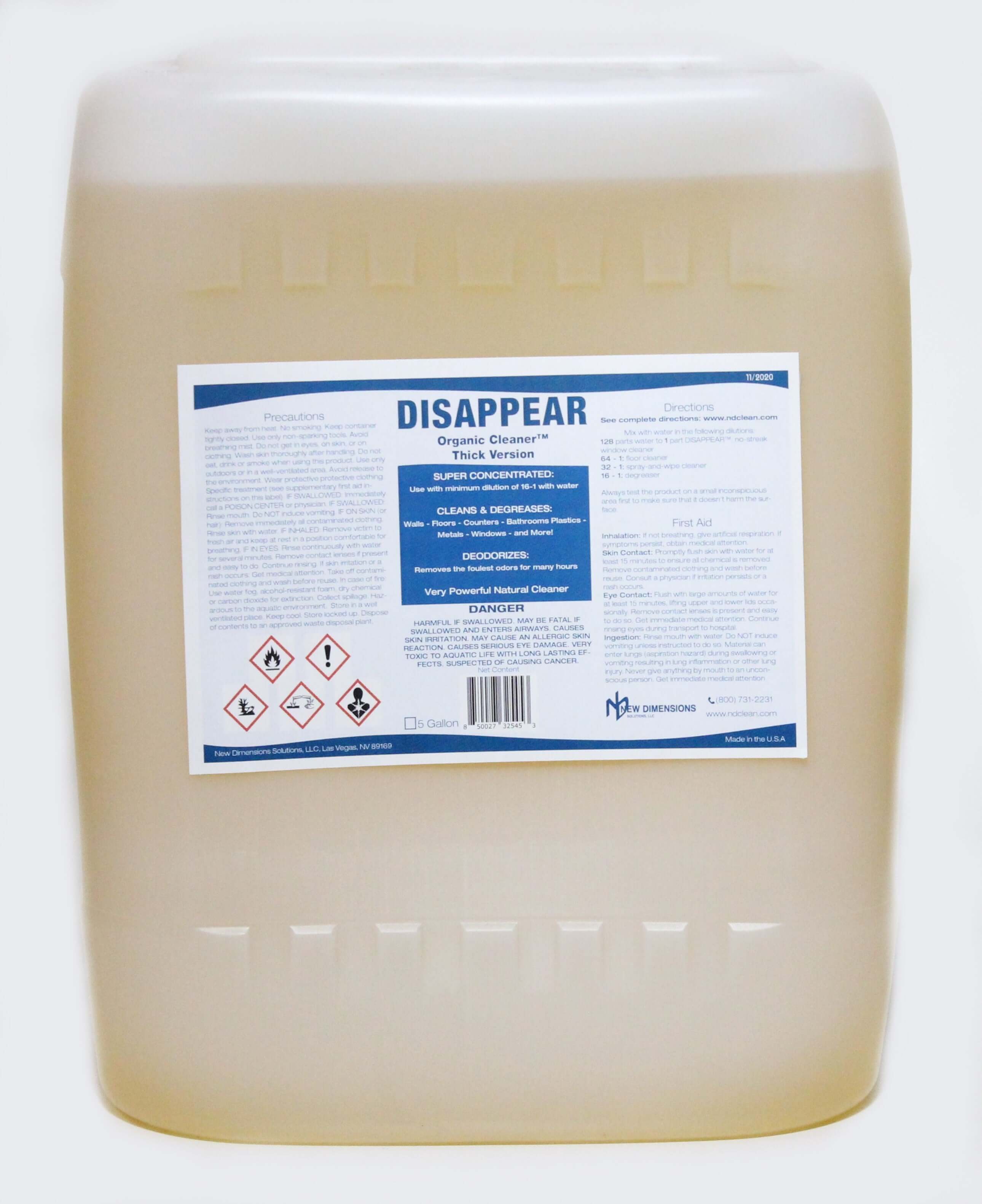 Disappear Organic Cleaner | NEW DIMENSIONS SOLUTIONS, LLC