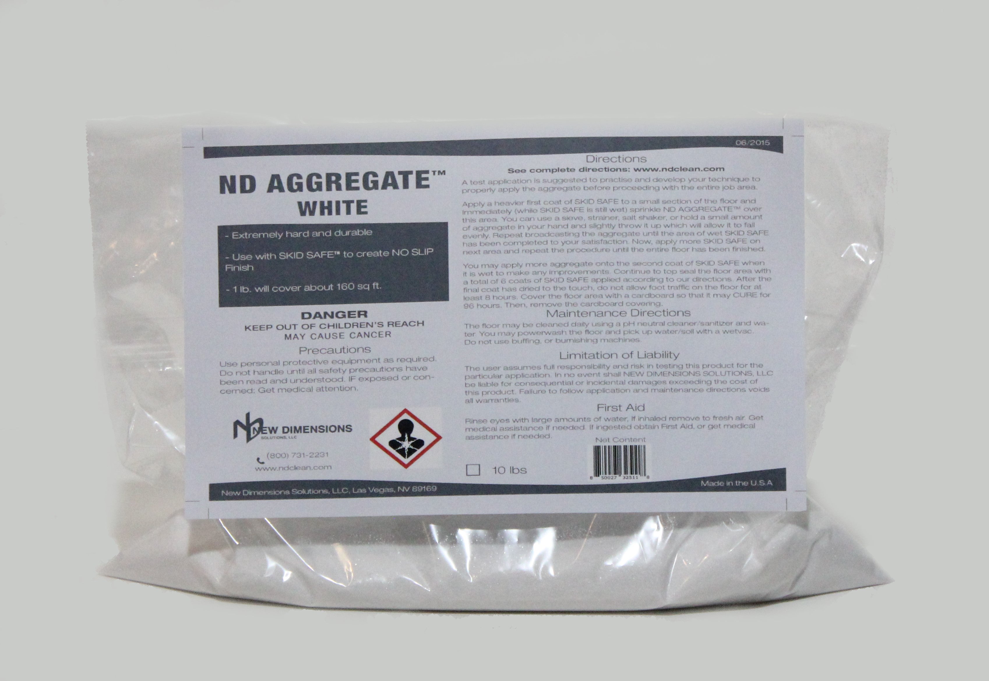 ND Aggregate White Additive | NEW DIMENSIONS SOLUTIONS, LLC